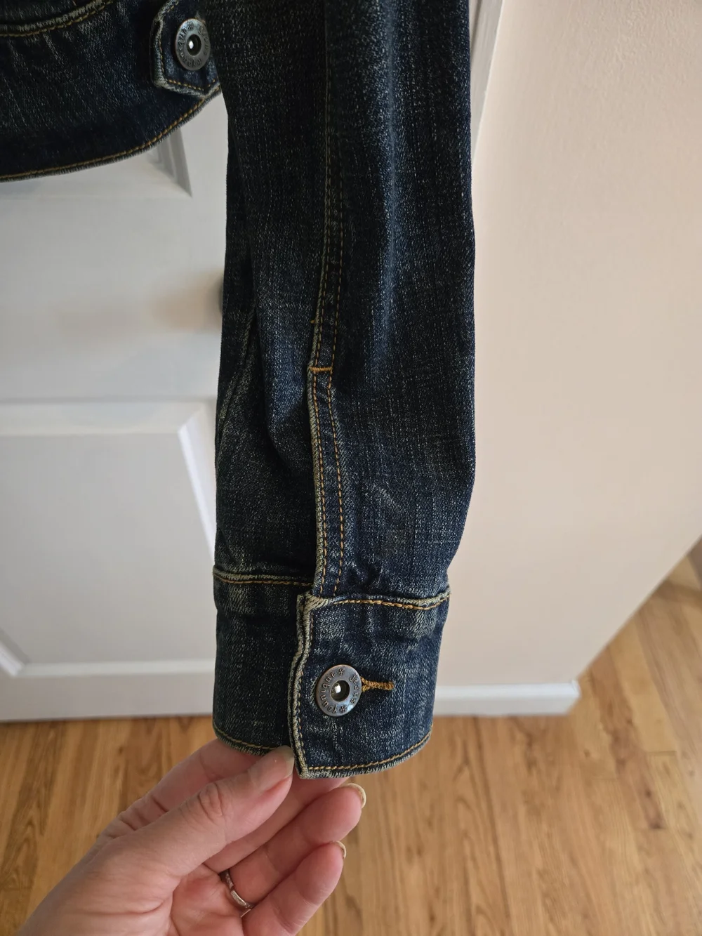 Younique Vintage Hooded Jean Jacket with Faux Fur Trim